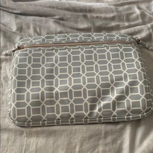 Gray and White Laptop Bag